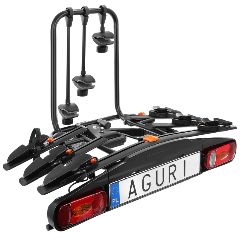 bagażnik rowerowy aguri active bike 3 w wersji czarnej nowa wersja