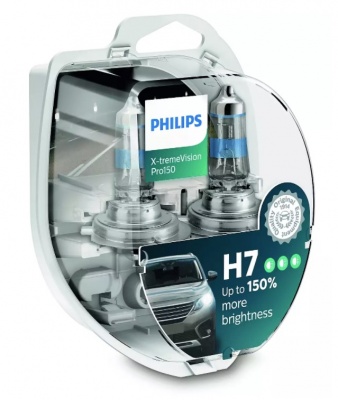 Żarówki PHILIPS X-tremeVision Pro150 H7 12V 55W (2 szt.)