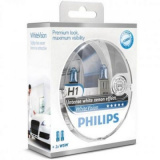 Żarówki Philips WhiteVision H1 12V 55W (2 szt.) + W5W (2 szt.)